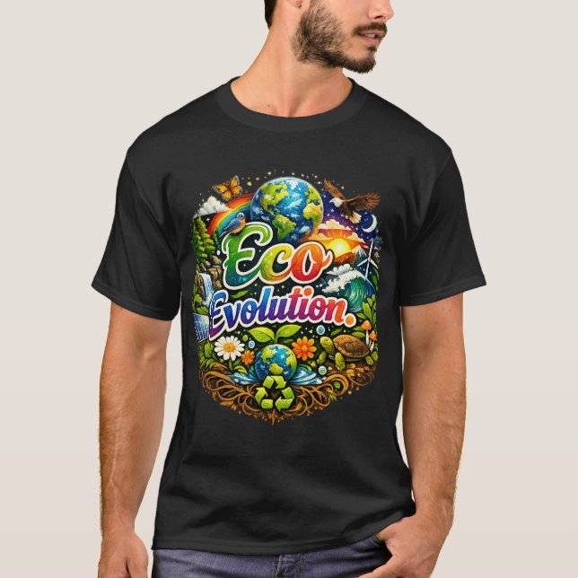 "Öko-Evolution." T-Shirt (Vorderseite)