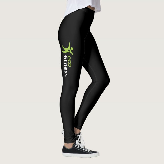 Öko-Fitness-Schwarzes 2 der Frauen der Leggings-| Leggings (Rechts)