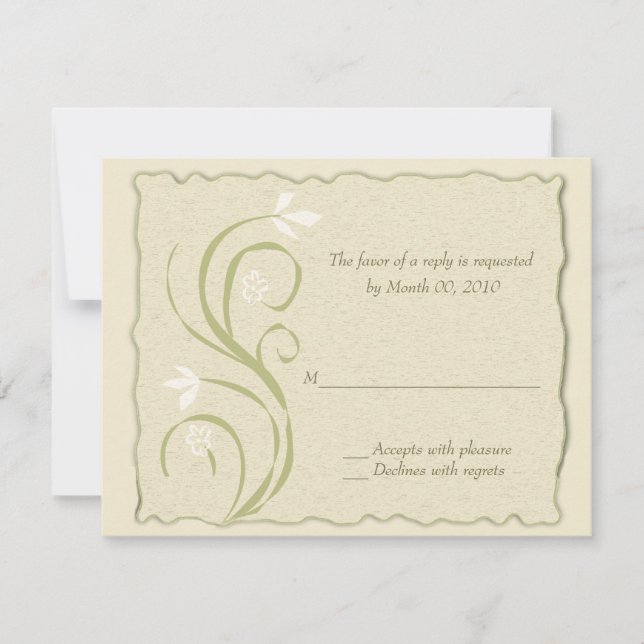 Öko-freundliche Antwortkarten RSVP Karte (Vorderseite)