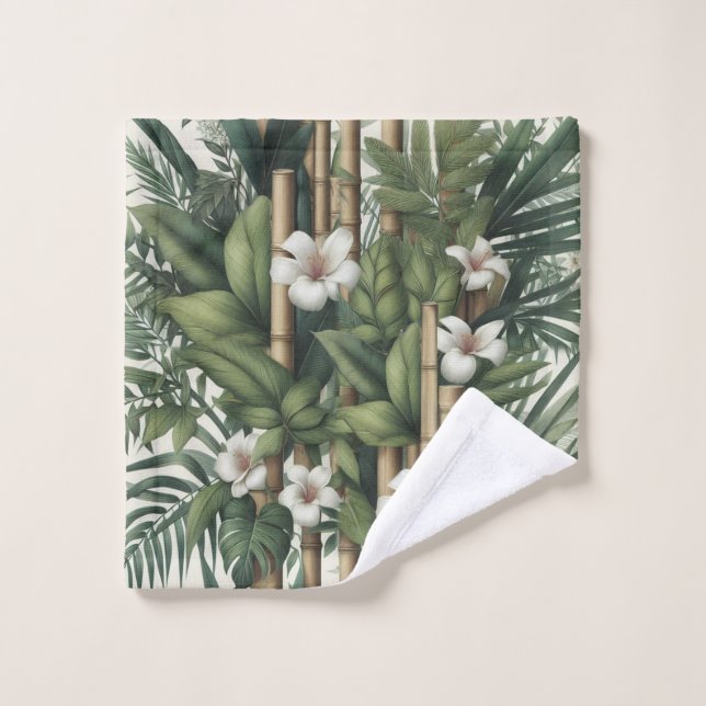 Öko-freundliche Gärten und Gebäude im Einklang Badhandtuch Set (Waschlappen)