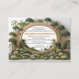 Öko-freundliche Gärten und Gebäude im Einklang Begleitkarte