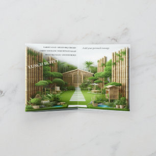 Öko-freundliche Gärten und Gebäude im Einklang Einladung