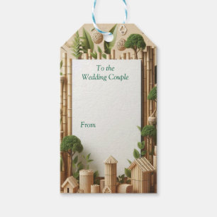 Öko-freundliche Gärten und Gebäude im Einklang Geschenkanhänger