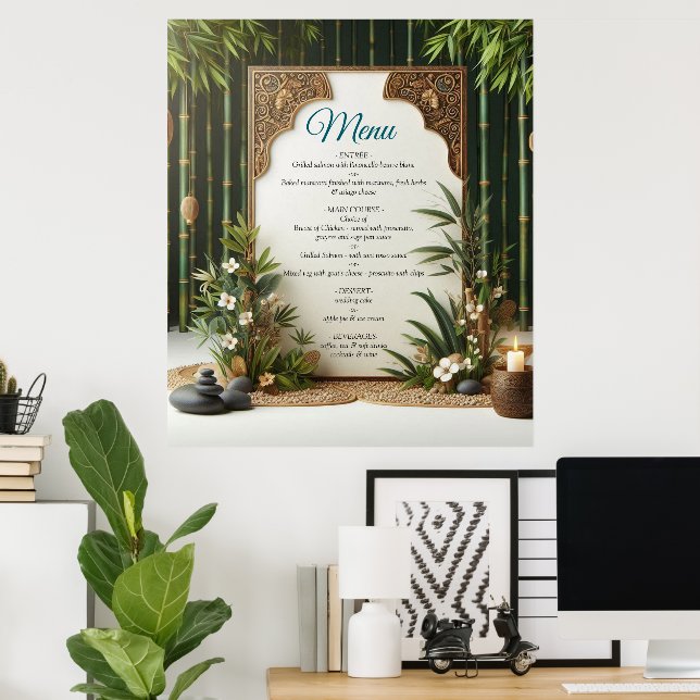 Öko-freundliche Gärten und Gebäude im Einklang Poster (Heimbüro)