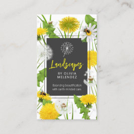 Öko-freundlicher Lawn Care Service Dandelion & Bie Visitenkarte
