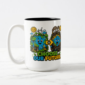 Öko-freundlicher Tag der Erde Zweifarbige Tasse