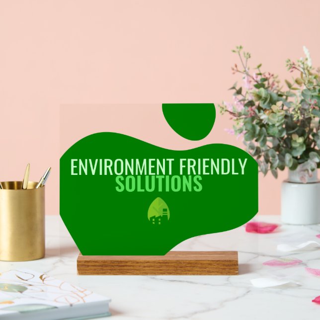 Öko Friendly Business Sign Acrylschild (Hochzeit)