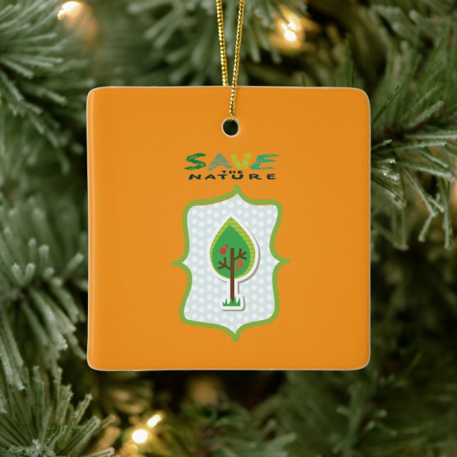 Öko Friendly Evergreen Design Keramikornament (Baum)