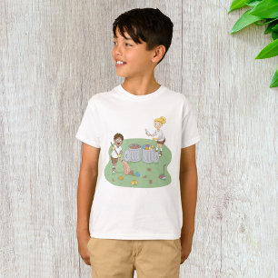 Öko Friendly Kids Cleaning Campingplatz Recycelnd T-Shirt