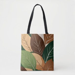 "Öko Friendly Natural Leaf Print Tote Bag"