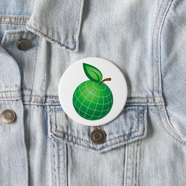 Öko Globe Frucht Grüne Erde Leaf Sphere Button (Von Creator hochgeladen)