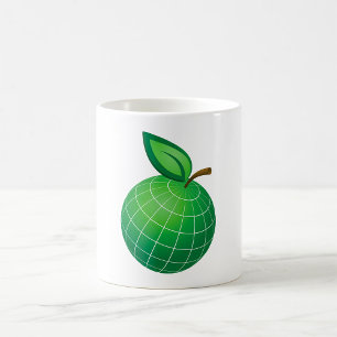 Öko Globe Frucht Grüne Erde Leaf Sphere Kaffeetasse