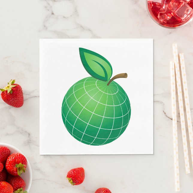 Öko Globe Frucht Grüne Erde Leaf Sphere Serviette (Von Creator hochgeladen)