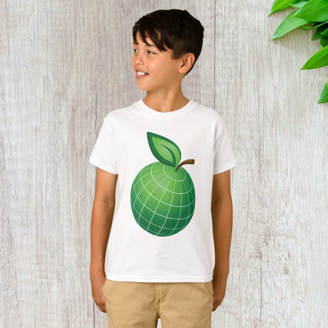 Öko Globe Frucht Grüne Erde Leaf Sphere T-Shirt (Von Creator hochgeladen)