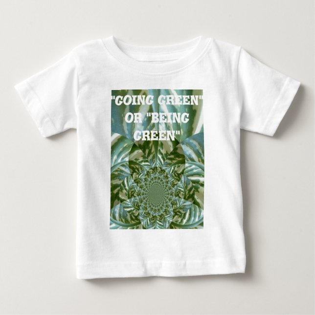 Öko Green Camouflage Kaleidoskop Art Print Design Baby T-shirt (Vorderseite)