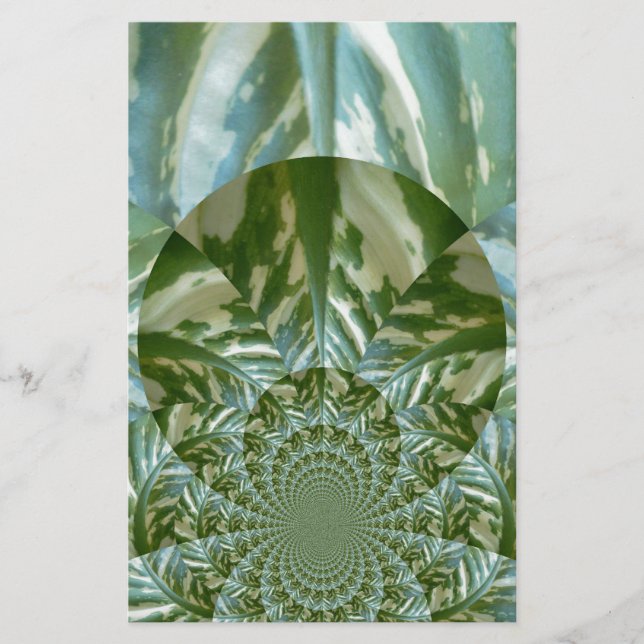 Öko Green Camouflage Kaleidoskop Art Print Design Briefpapier (Vorderseite)