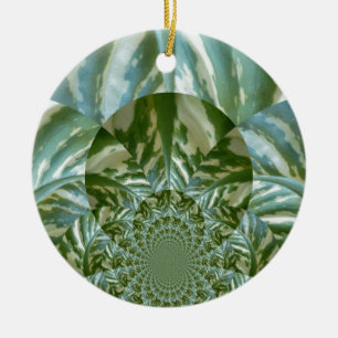 Öko Green Camouflage Kaleidoskop Art Print Design Keramikornament