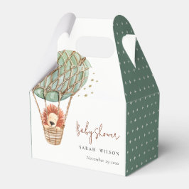 Öko Green Hot Air Ballon Löwe Magical Baby Dusche Geschenkschachtel