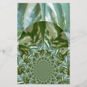 Öko-Grün-Tarnung-Kaleidoskop-Kunst-Druckdesign Briefpapier