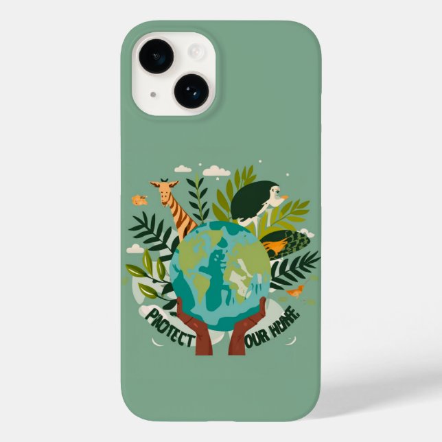 🌍 💚 Öko Guardian: Schützen Sie unser Zuhause Pho Case-Mate iPhone Hülle (Rückseite)