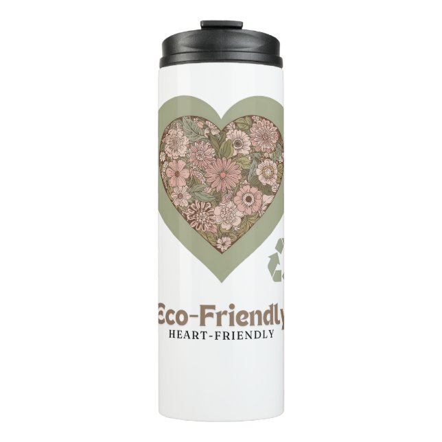 Öko & herzfreundliche Liebe Thermosbecher (Vorderseite)