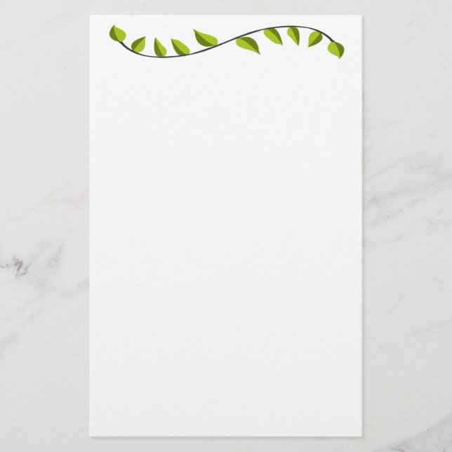 Öko Hübsche Extravagante grüne Fantasiebehandlunge Briefpapier (Vorderseite)