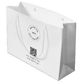 Öko Kraft Custom Logo & QR Geschenktasche für Unte Große Geschenktüte