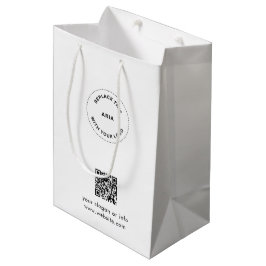 Öko Kraft Custom Logo & QR Geschenktasche für Unte Mittlere Geschenktüte