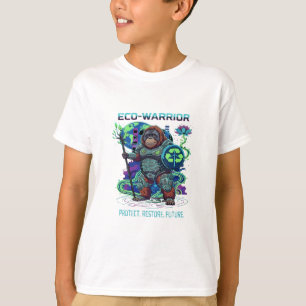 Öko-Krieger Orang-Utan Cyberpunk-Wächter T-Shirt