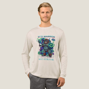 Öko-Krieger Orang-Utan Cyberpunk-Wächter Tri-Blend Shirt