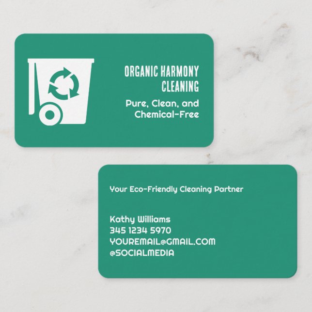 Öko-Reinigung Visitenkarte (Vorne/Hinten)