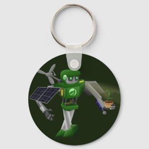 Öko Robot mit Robin Schlüsselanhänger