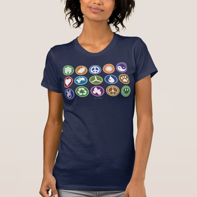 Öko-Symbole T-Shirt (Vorderseite)