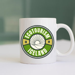 Öko-Tourismus Nordisches isländisches Logo für Lan Kaffeetasse