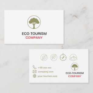 Öko-Tourismus-Unternehmenskarte Visitenkarte