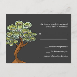 Öko Tree UAWG Response Card Einladungspostkarte