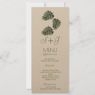 Öko-Tropische Botanische Palmblatt-Drop- Kraft-Spe Feiertagskarte