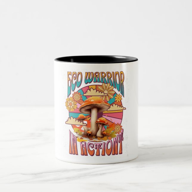 Öko Warrior in Aktion Tasse (Mittel)