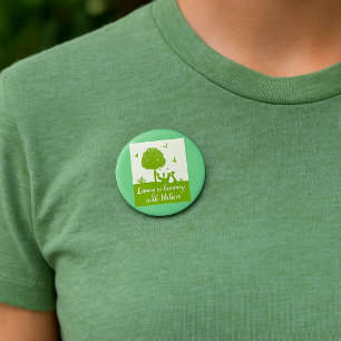 Öko Zitat im Einklang mit der Natur Button