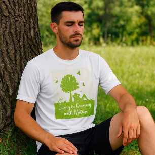 Öko Zitat im Einklang mit der Natur T-Shirt