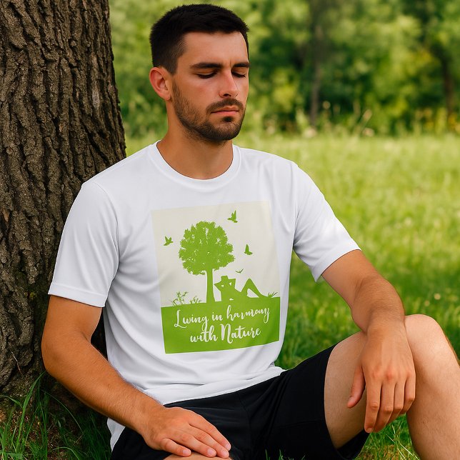 Öko Zitat im Einklang mit der Natur T-Shirt (Von Creator hochgeladen)