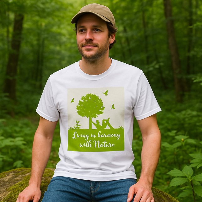 Öko Zitat im Einklang mit der Natur T-Shirt (Von Creator hochgeladen)