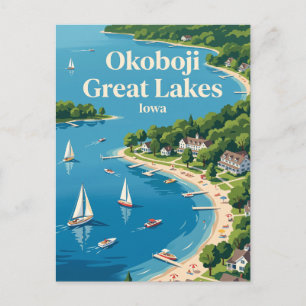 Okoboji Iowa Große Seen Postkarte