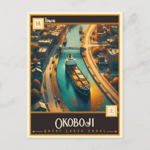 Okoboji, Iowa    Vintage Postkarte
