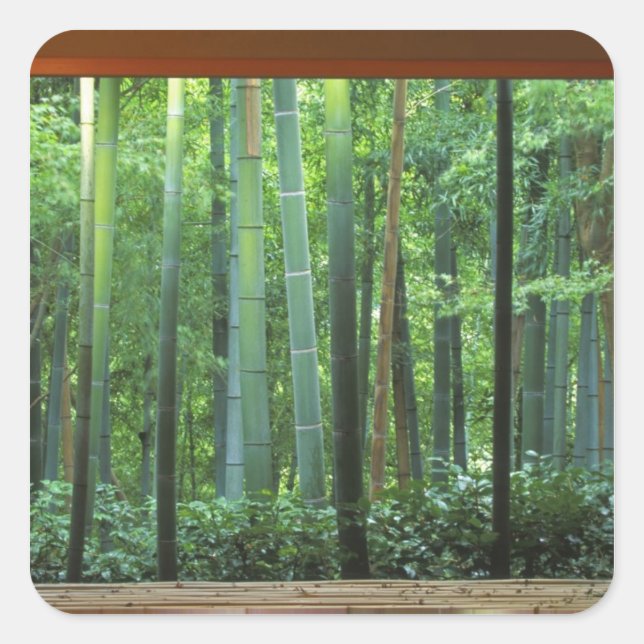 Okochi Sanso, Arashiyama, Kyoto, Japan 3 Quadratischer Aufkleber (Vorderseite)