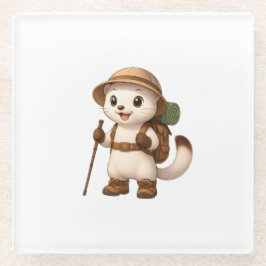 Okojo Adventure Coaster – Kawaii Japanese Stoat  Glasuntersetzer