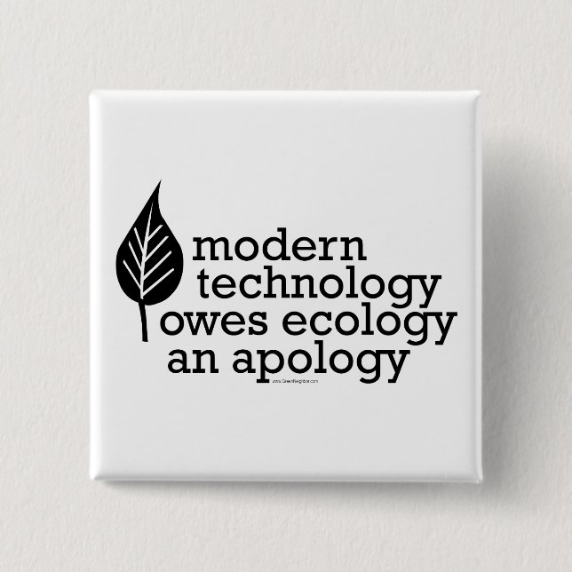 Ökologie / Technologieangebot Button (Vorderseite)