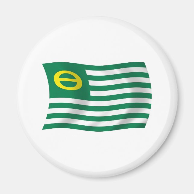 Ökologiebewegung Flagge Magnet (Vorne)