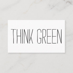 Ökologisch / pro Umgebung einfach danke, aber Visitenkarte