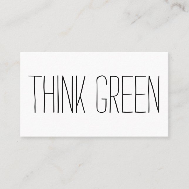 Ökologisch / pro Umgebung einfach danke, aber Visitenkarte (Vorderseite)